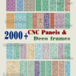 2100 dxf files art deco panels frames for cnc laser/router cutting -cnc art file DXF files -CDR