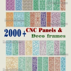 2100 dxf files art deco panels frames for cnc laser/router cutting -cnc art file DXF files -CDR