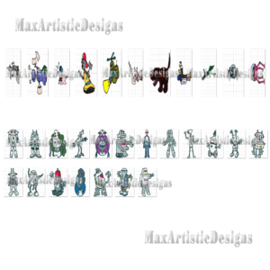Más de 30 patrones de diseño de bordado de máquina de robots
