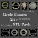 stl 3d models 50+ conjunto de marcos circulares para enrutador cnc aspire artcam grabador tallado