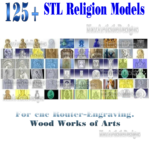 125+ icônes de médaillons pack religion stl pour cnc au format de fichier stl