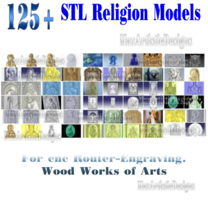 125+ icônes de médaillons pack religion stl pour cnc au format de fichier stl