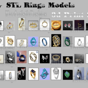430+ 3d stl anneaux modèles bijoux stl pour cnc routeur imprimante artcam aspire