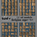 3d stl models 200+ pcs religion anges catalocism set pour routeur cnc artcam aspire vcarve pro