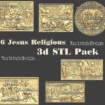 6 Jesus Religiöses 3D-STL-Modell für CNC-Fräser 3D-Drucker STL-Format Artcam streben