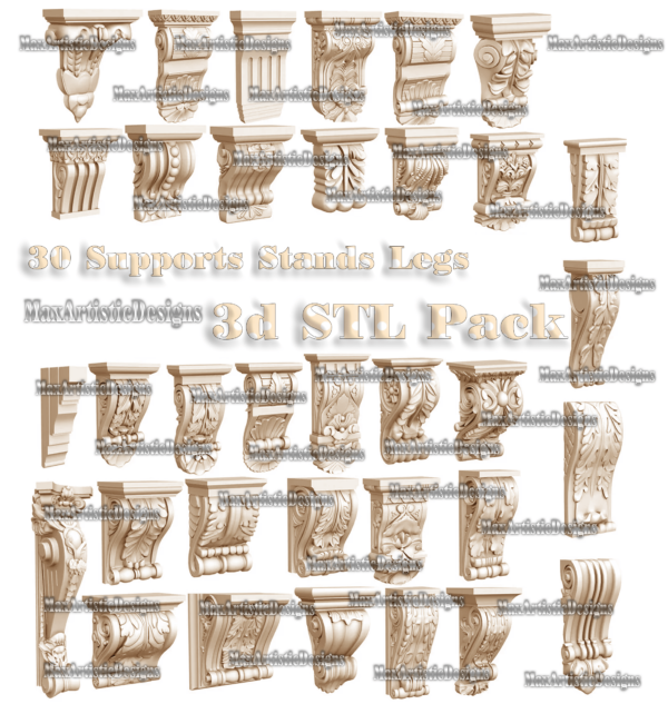 Landgoed Vooruitzicht ongerustheid 28+ Corbels for Supports/Stands 3D stl Models for CNC router STL Files -  Download - Max Artistic Designs-Cnc-3d STL-Embroidery Artistic Files Store