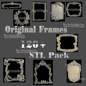 modelli stl 3d 120+ pezzi cornici specchio originali set per router cnc aspire artcam incisore carving download