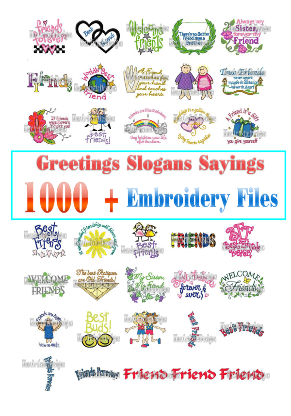 1000+ embroidery greetings slogans sayings embroidery machine patterns in pes file format