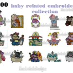Plus de 4000 fichiers de motifs de machine à broder liés aux bébés animaux dans les formats pes emb hus