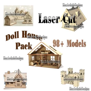 106 doll house laser cut vectors set for cnc plasma cutter dxf cdr, make wood kit download