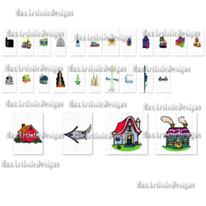25+ houses embroidery designs machine embroidery patterns in pes format digital download