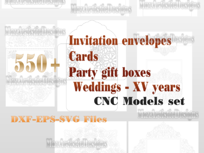 Más de 1000 vectores cnc de tarjetas de invitación para eventos sociales archivos dxf eps para enrutador de plasma, descarga digital de impresora cnc