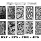 10 vectores de panel decorativo cnc dxf cdr para descarga de máquina de corte de enrutador láser de plasma