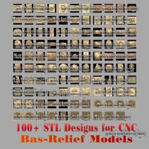 100 modèles 3d stl - " collection bas-relief " pour imprimante cnc artcam 3d aspire