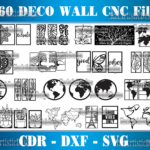 Más de 140 juegos de decoración de paredes en formato dxf cdr para corte por láser de plasma y descarga digital vectorial cnc