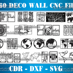 Über 140 Wanddekor-Sets im dxf-cdr-Format für Plasma-Laserschneiden und digitalen Download von CNC-Vektoren