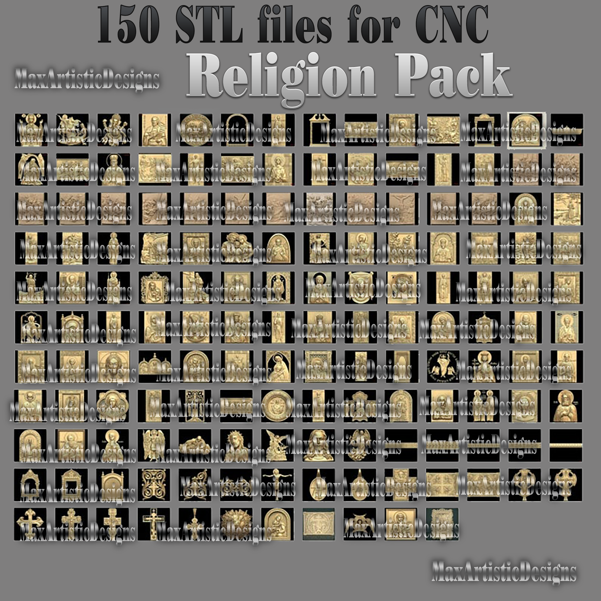 150 religion 3d stl models for cnc router 3d printer artcam aspire cut3d download
