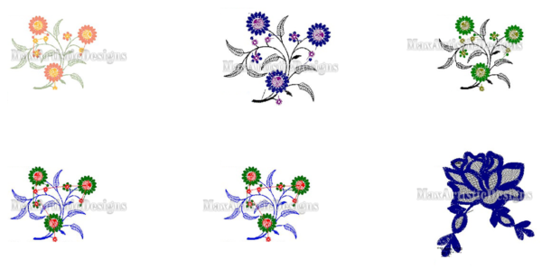 240+ pretty flowers embroidery design patterns ready art/pes/hus formats