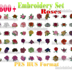 Collection de fichiers de machine à broder de plus de 1800 roses au format pes