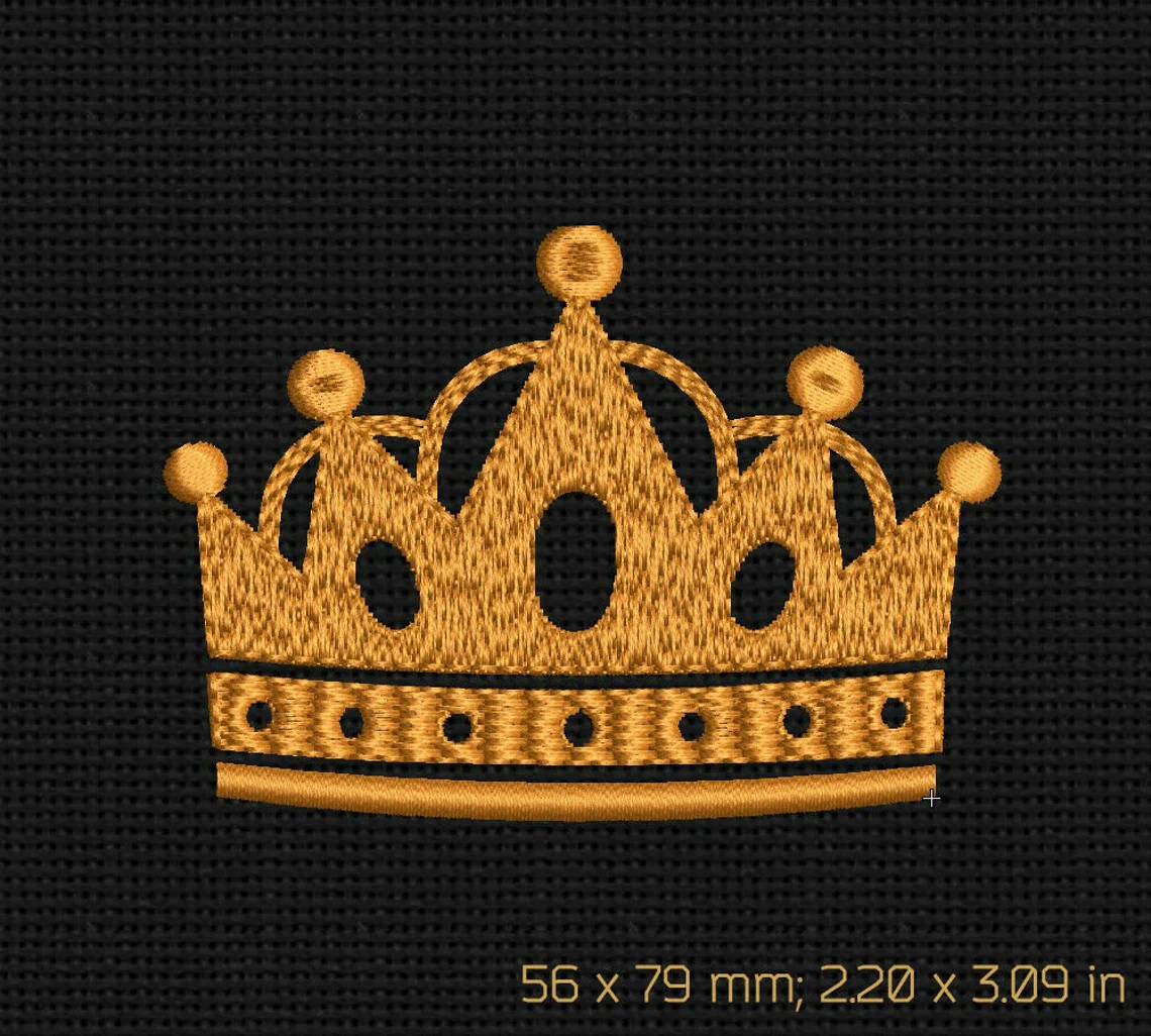 couronne motif de broderie numérique dst, exp, hus, jef, pes, vp3, vip, xxx formats