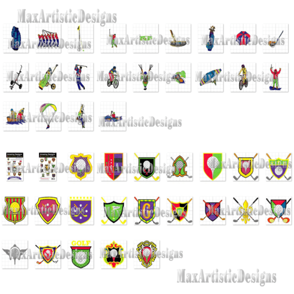 190+ Golf embroidery patterns Machine embroidery designs