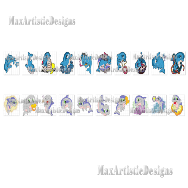 90+ Dolphins embroidery designs - Machine embroidery designs - pes format