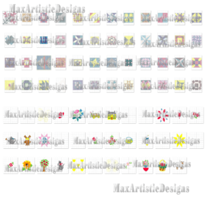 Más de 1370 patrones de bordado acolchado Diseños de bordado a máquina