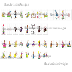 Más de 110 patrones de bordado de conejos Diseños de bordados a máquina