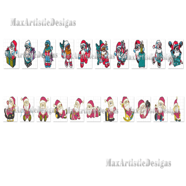 40+ Santa Clauss embroidery designs Machine embroidery patterns