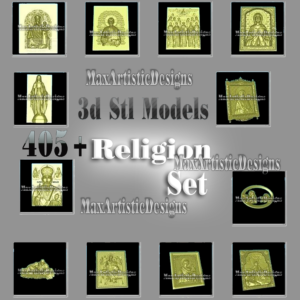Über 450 stl-3d-Modelle - Religionssatz-Icons für cnc-Router artcam aspire cut3d vcarve cnc-Router