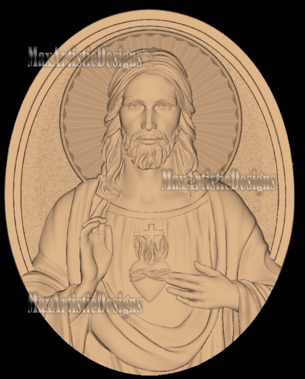 jesus christ religious vectors, 4 parts, in 3d stl format for cnc router printer artcam aspire digital download