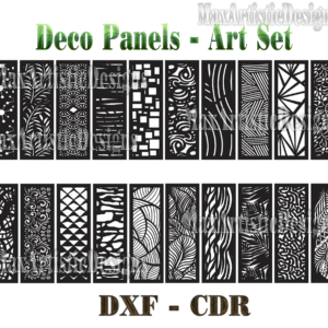 Más de 19 paneles vectoriales dxf cdr "gemotrical abstract" y archivos de corte de arte de marcos de plantas probados cnc para descarga de corte de enrutador y láser de plasma