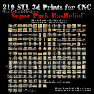 210 modelos 3d stl colección bajorrelieve para cnc relieve artcam impresora 3d