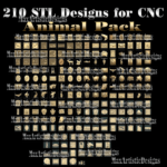210 + modelli 3d stl "collezione animali" per download stampante 3d artcam rilievo cnc