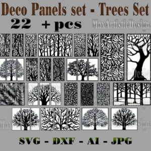 23 dxf cdr vectores árboles paneles cnc para láser de plasma/chorro de agua, enrutador cnc mejor descarga