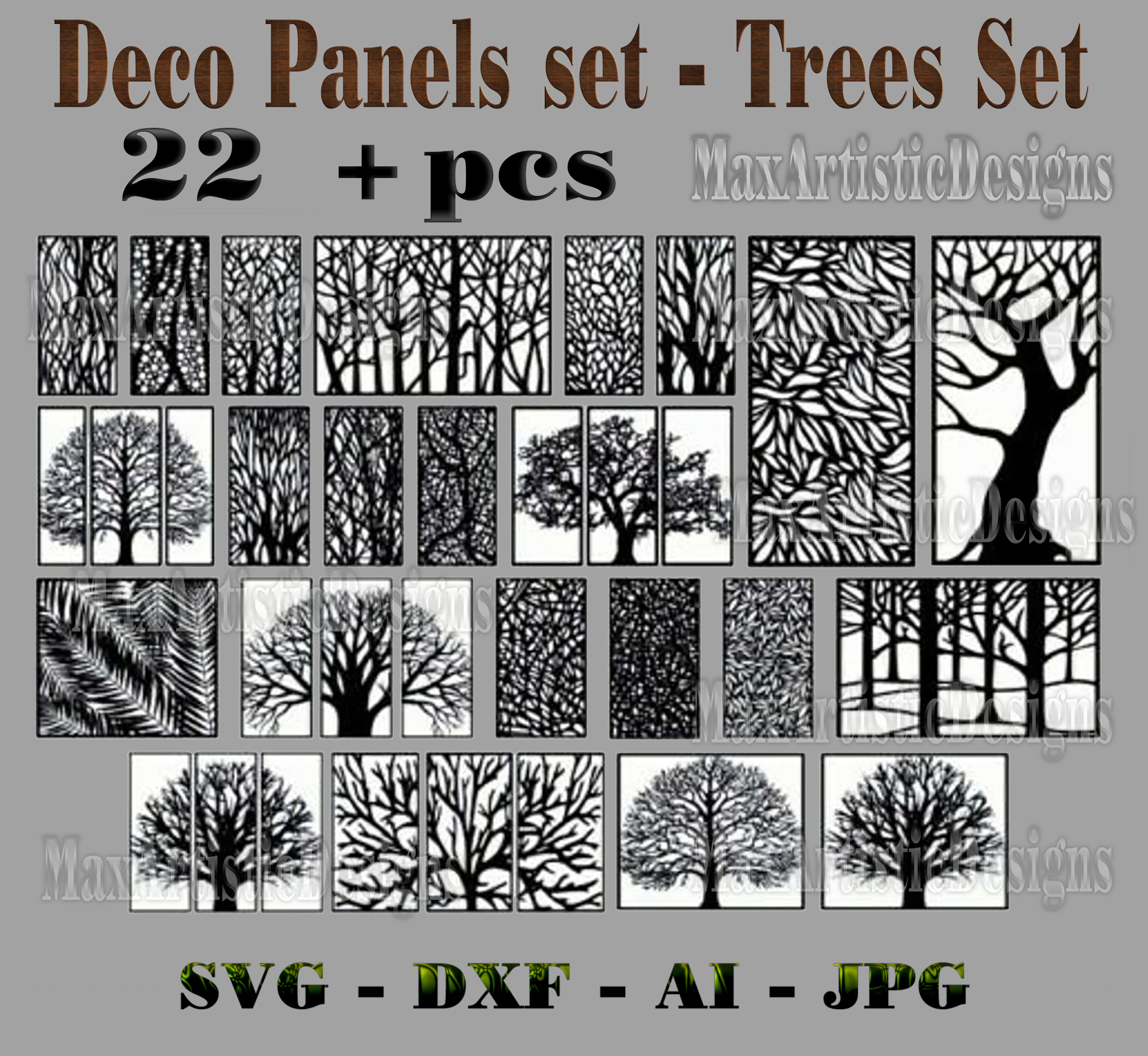 23 dxf cdr vectors tree panels cnc for plasma laser/water jet, router cnc best download