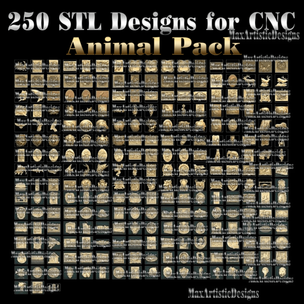 250+ pcs new animals 3d stl models for cnc router 3d printer artcam aspire cut3d download