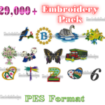 28000+ embroidery kit featuring animals, fonts, holidays design patterns digital download