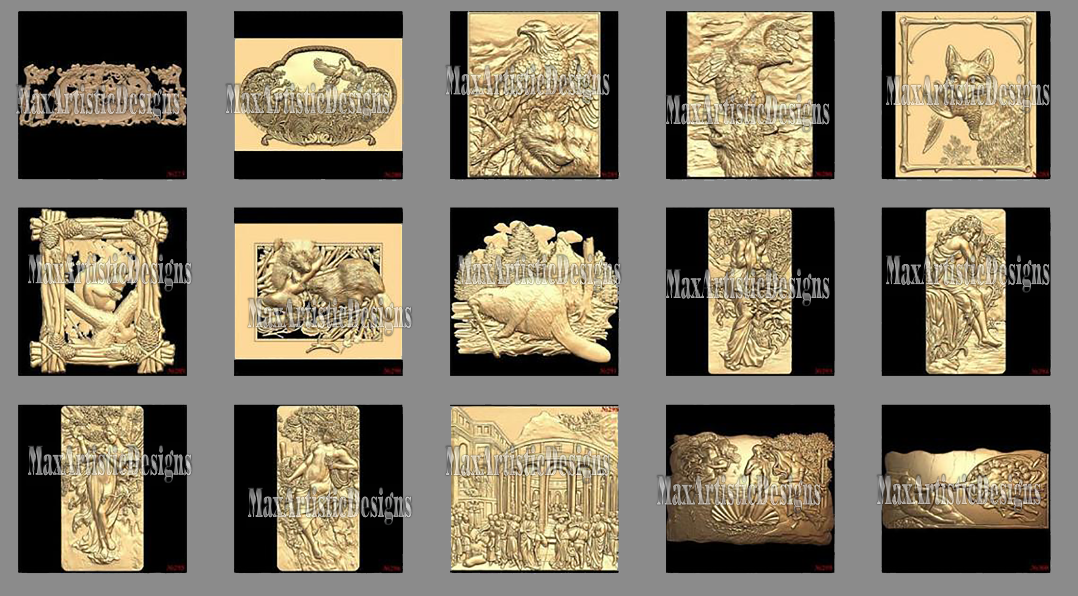 100 3d stl models – ” bas-relief collection ” for cnc artcam 3d printer aspire