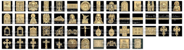 Über 140 3D-Religions-Icon-Panels 3D-STL-Modelle für Artcam Aspire Cut3D-CNC-Router digitaler Download