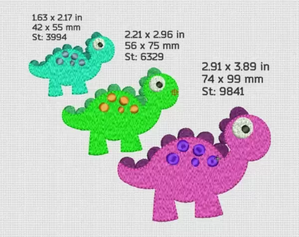 dinosaurs embroidery designs prehistoric animals in hus dst vip pes vp3 jef formats