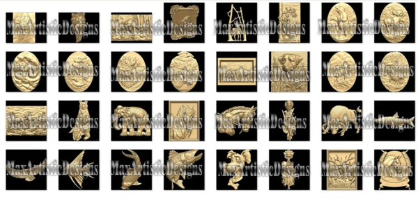 210 + modelli 3d stl "collezione animali" per download stampante 3d artcam rilievo cnc