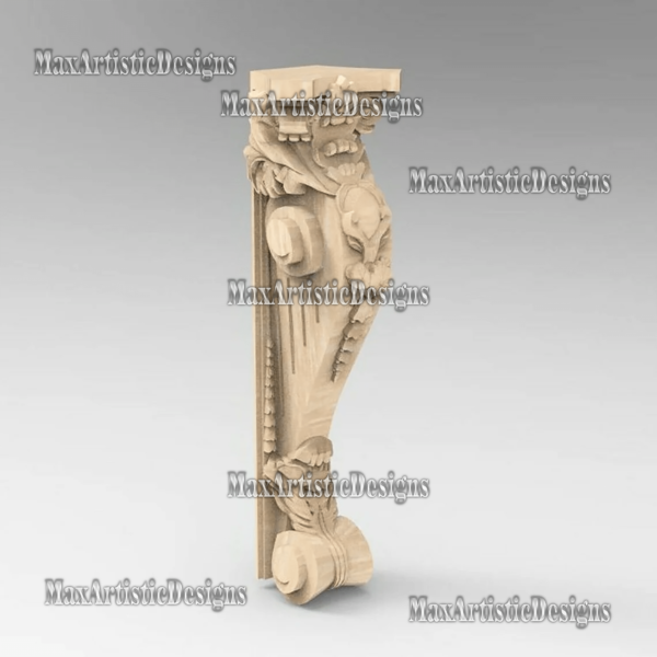 30 soportes, patas, modelo 3D para máquina de escultura de figura tallada 3D cnc en archivo STL, decoración de capitel de muebles 3D