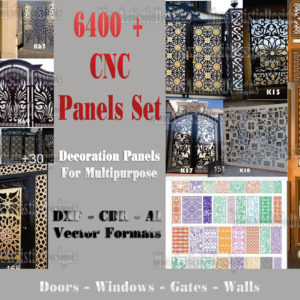 Über 6600 dekorative Wandfenster Türen 2D-DXF-Dateien für CNC, Plasma-Router, Laserschnitt-getesteter Download