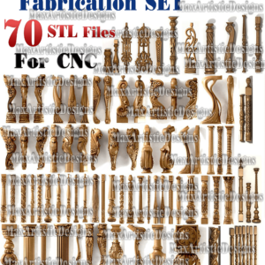 3D-STL-Sammlung 70-teiliges Modellpaket „Stützkonsolen, Ständer, Beine“ von Möbeln für CNC-Router, Artcam-Download