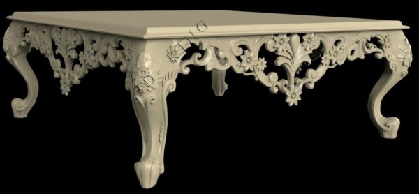 5 3D STL Models Dinner Table 136 for CNC Router Carving Machine Artcam aspire 