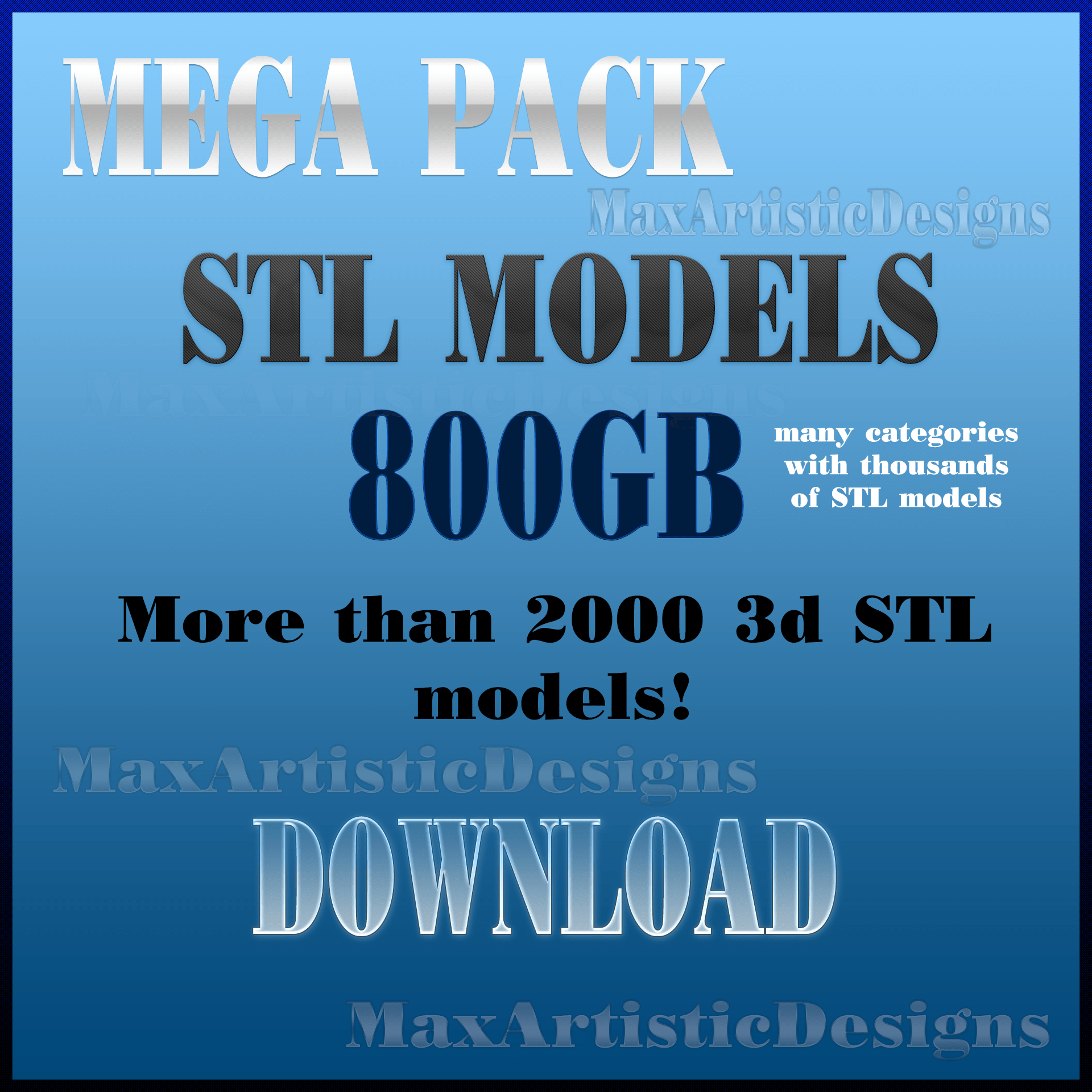 3D-Dateien +800-GB-Modelle 3D-Druck-Gam-Körper und mehr, Google Drive-Link