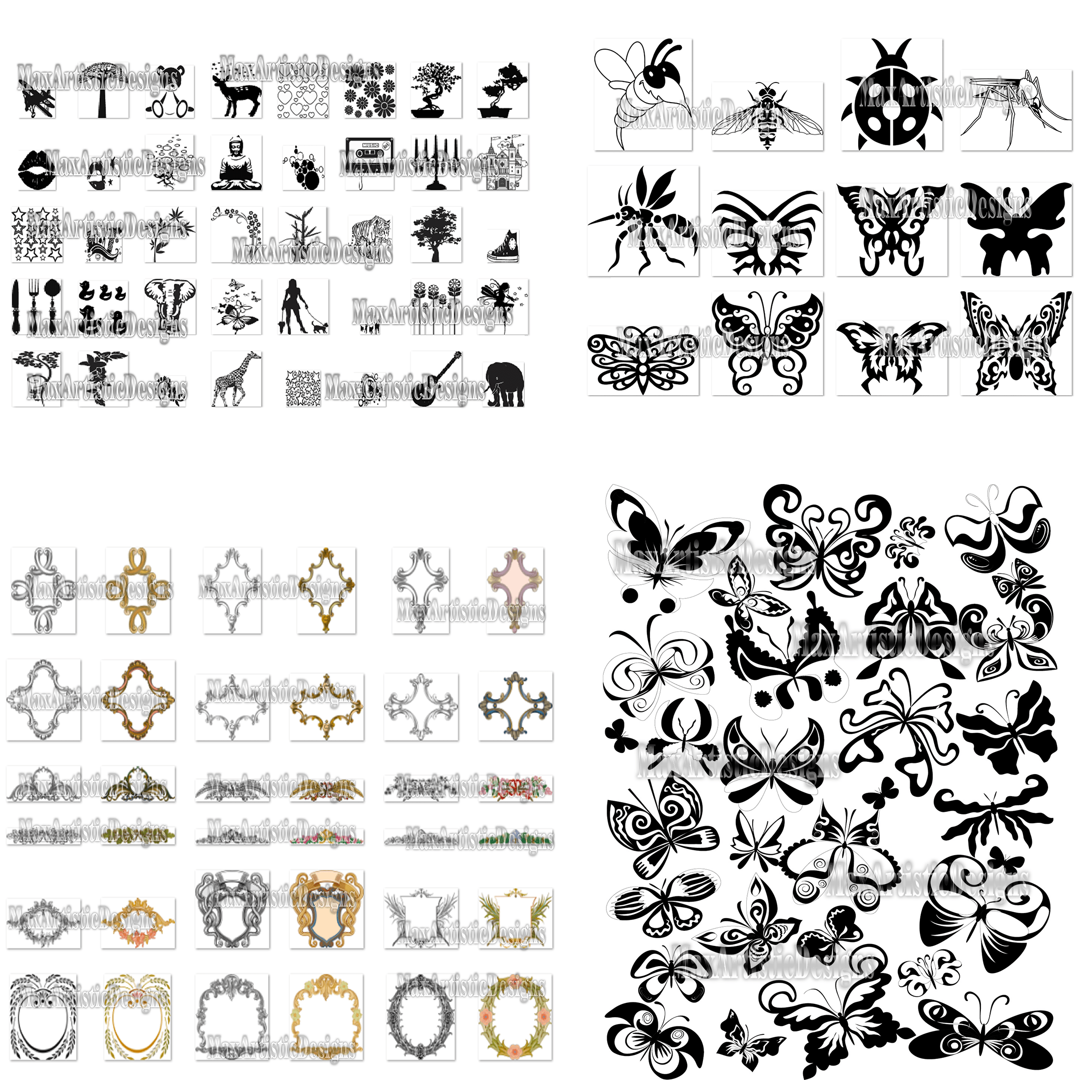 90,000+ cnc vectors dxf, cdr, 20 gb art for laser cutting, cnc router, waterjet, and more digital download