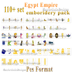 Über 110 ägyptische Imperium-Stickmuster Maschinenstickmuster