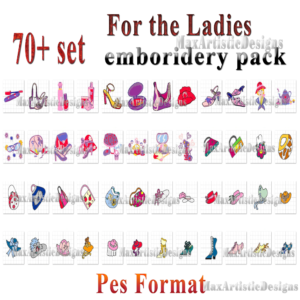 Más de 70 diseños de bordados "Para damas" Diseños de bordados a máquina